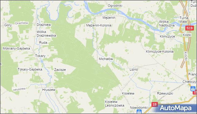 mapa Michałów gmina Platerów, Michałów gmina Platerów na mapie Targeo