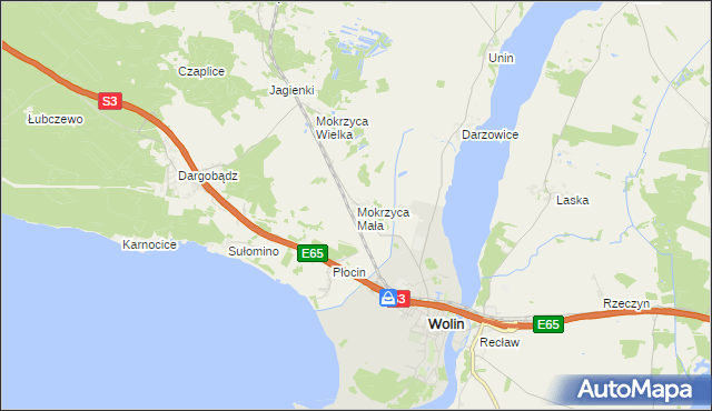 mapa Mokrzyca Mała, Mokrzyca Mała na mapie Targeo
