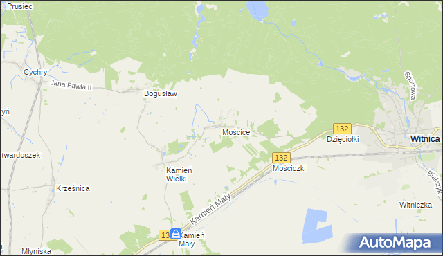 mapa Mościce, Mościce na mapie Targeo