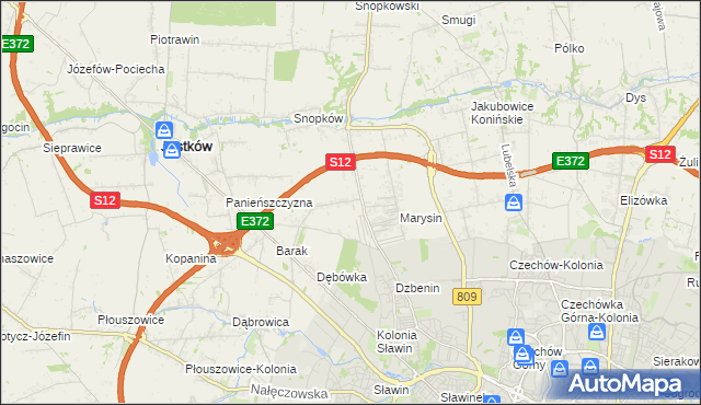 mapa Natalin gmina Jastków, Natalin gmina Jastków na mapie Targeo