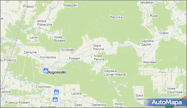 mapa Nowa Pecyna, Nowa Pecyna na mapie Targeo