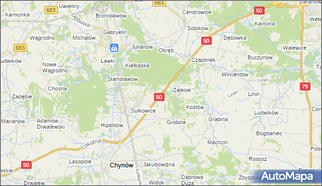 mapa Nowe Grobice, Nowe Grobice na mapie Targeo