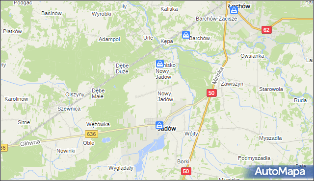 mapa Nowy Jadów, Nowy Jadów na mapie Targeo