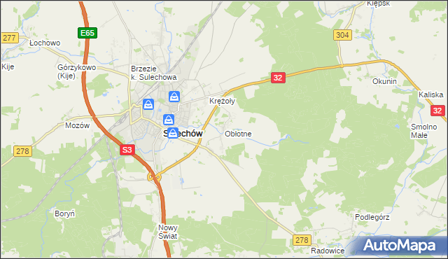 mapa Obłotne, Obłotne na mapie Targeo