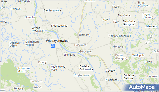 mapa Otfinów, Otfinów na mapie Targeo