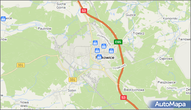 mapa Polkowice, Polkowice na mapie Targeo