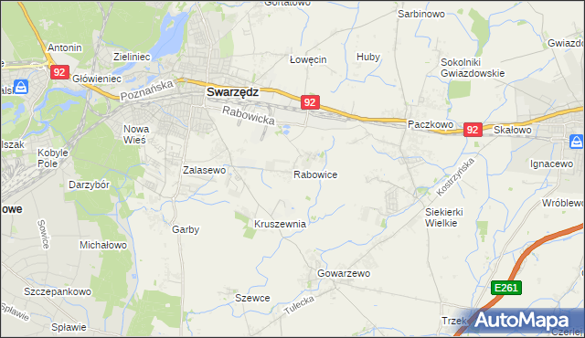 mapa Rabowice, Rabowice na mapie Targeo