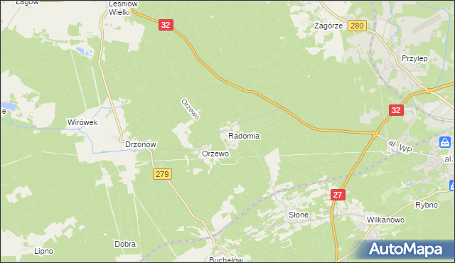 mapa Radomia, Radomia na mapie Targeo