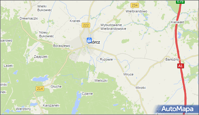 mapa Ryzowie, Ryzowie na mapie Targeo