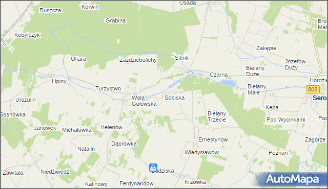 mapa Sobiska, Sobiska na mapie Targeo