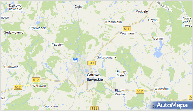 mapa Sołtysowizna, Sołtysowizna na mapie Targeo