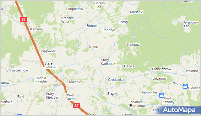 mapa Stary Kadłubek, Stary Kadłubek na mapie Targeo