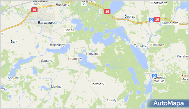 mapa Studzianek gmina Barczewo, Studzianek gmina Barczewo na mapie Targeo