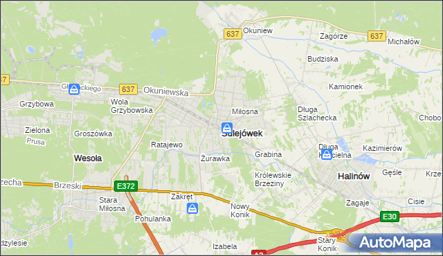 mapa Sulejówek, Sulejówek na mapie Targeo