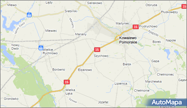 mapa Szychowo, Szychowo na mapie Targeo