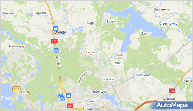 mapa Wadąg, Wadąg na mapie Targeo