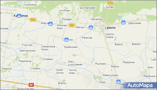 mapa Walentów gmina Leszno, Walentów gmina Leszno na mapie Targeo