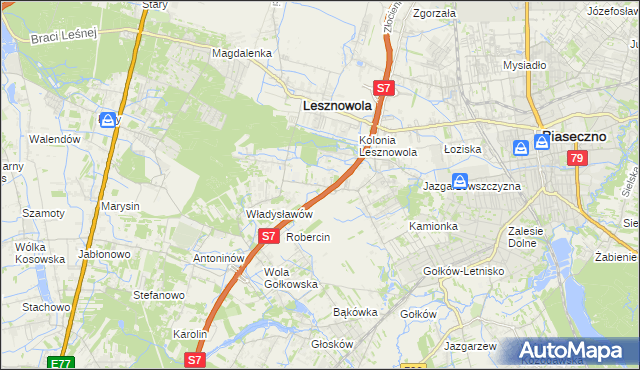 mapa Wilcza Góra gmina Lesznowola, Wilcza Góra gmina Lesznowola na mapie Targeo