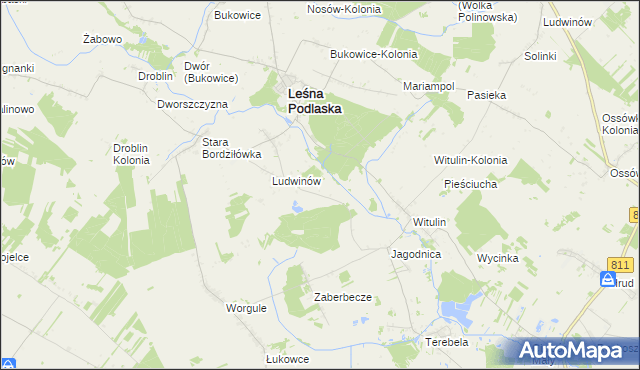 mapa Worgule Osada, Worgule Osada na mapie Targeo