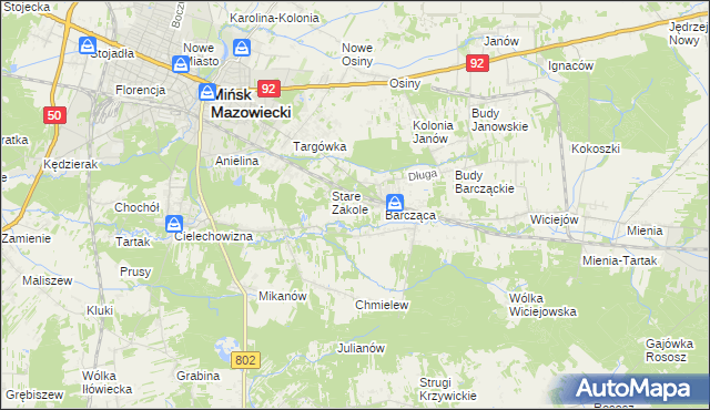 mapa Zakole-Wiktorowo, Zakole-Wiktorowo na mapie Targeo