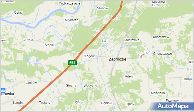 mapa Zazdrość gmina Zabrodzie, Zazdrość gmina Zabrodzie na mapie Targeo