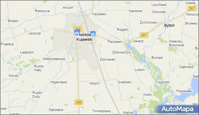 mapa Zborowiec, Zborowiec na mapie Targeo