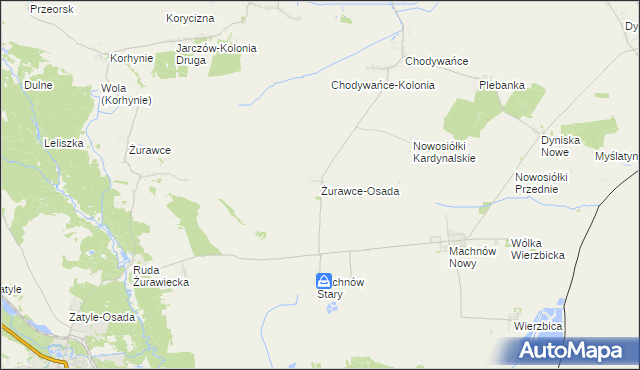 mapa Żurawce-Osada, Żurawce-Osada na mapie Targeo