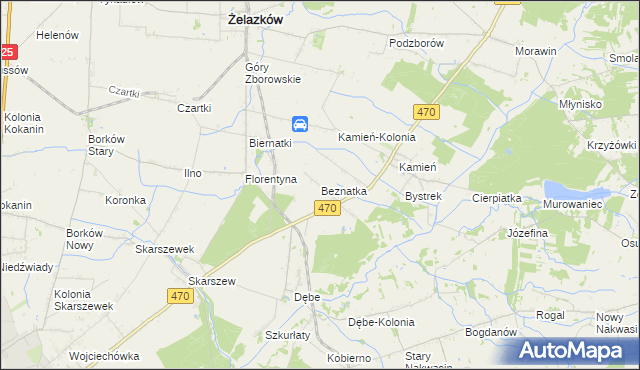 mapa Beznatka, Beznatka na mapie Targeo