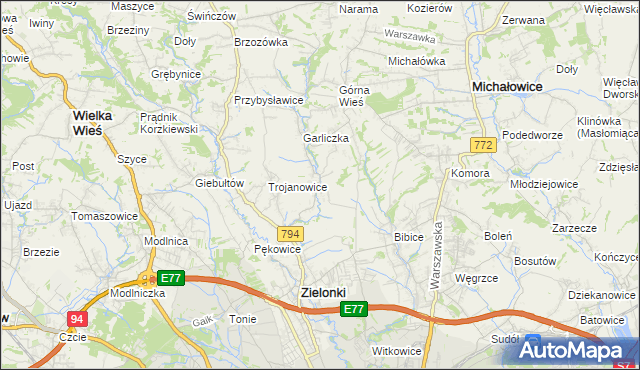 mapa Garlica Murowana, Garlica Murowana na mapie Targeo