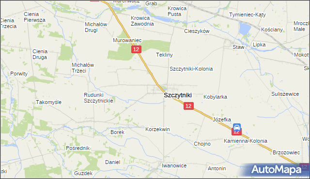 mapa Popów gmina Szczytniki, Popów gmina Szczytniki na mapie Targeo