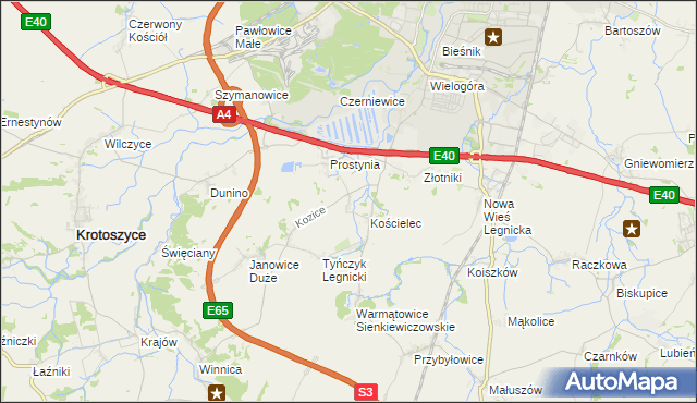 mapa Babin gmina Krotoszyce, Babin gmina Krotoszyce na mapie Targeo