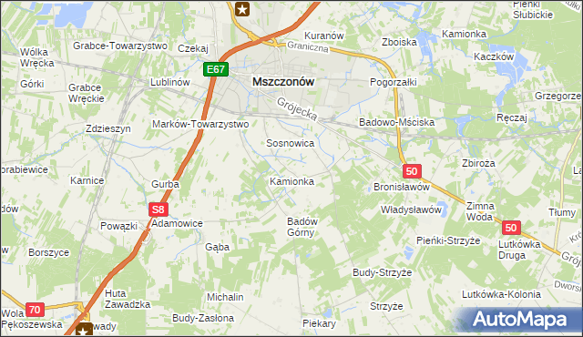mapa Badowo-Dańki, Badowo-Dańki na mapie Targeo