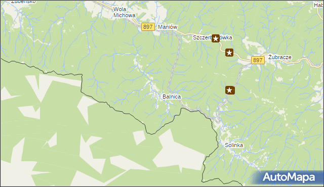 mapa Balnica, Balnica na mapie Targeo