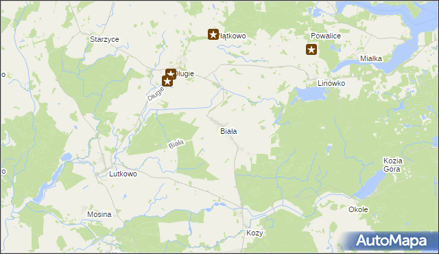 mapa Biała gmina Dobrzany, Biała gmina Dobrzany na mapie Targeo