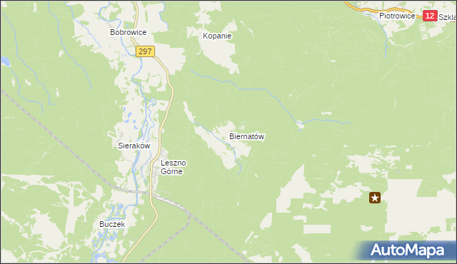 mapa Biernatów gmina Szprotawa, Biernatów gmina Szprotawa na mapie Targeo