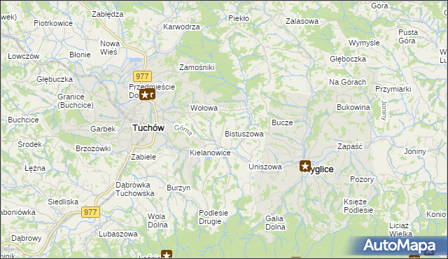 mapa Bistuszowa, Bistuszowa na mapie Targeo