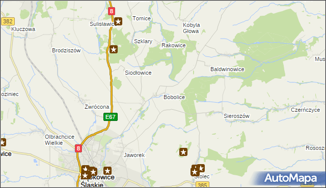 mapa Bobolice gmina Ząbkowice Śląskie, Bobolice gmina Ząbkowice Śląskie na mapie Targeo