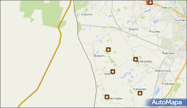 mapa Bobolin gmina Kołbaskowo, Bobolin gmina Kołbaskowo na mapie Targeo
