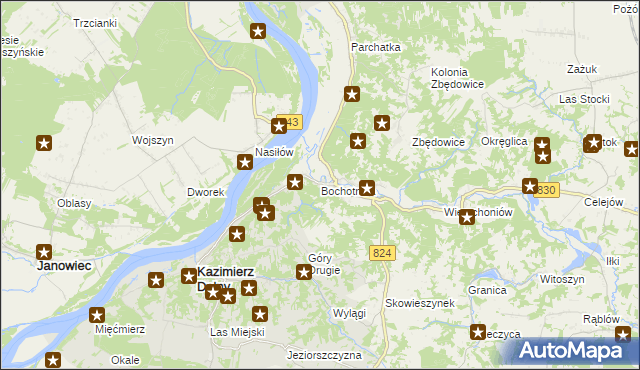 mapa Bochotnica, Bochotnica na mapie Targeo