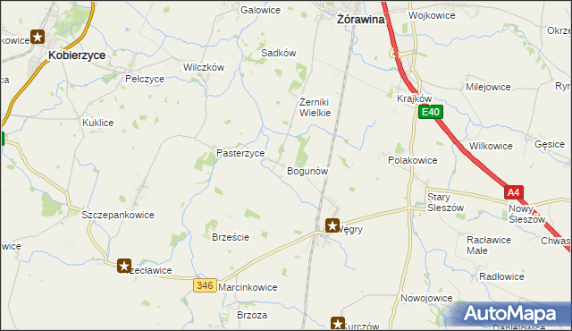 mapa Bogunów, Bogunów na mapie Targeo