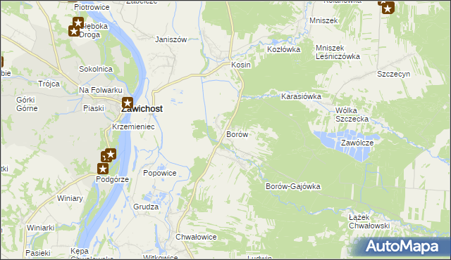 mapa Borów gmina Annopol, Borów gmina Annopol na mapie Targeo