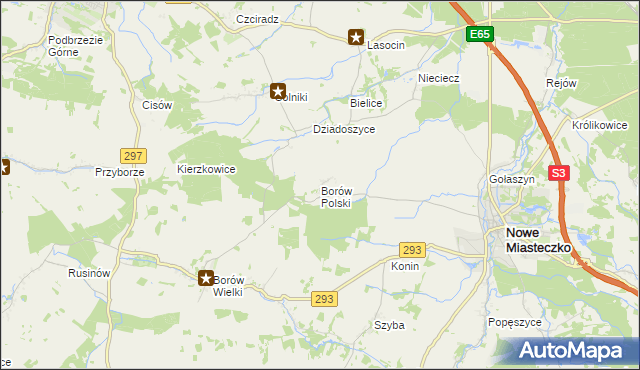 mapa Borów Polski, Borów Polski na mapie Targeo