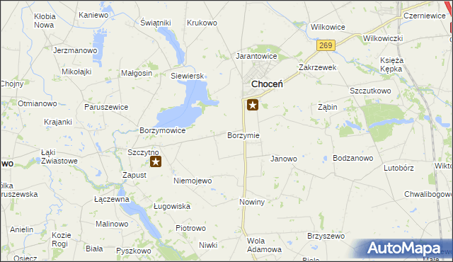 mapa Borzymie, Borzymie na mapie Targeo