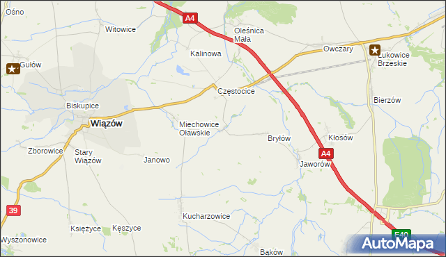 mapa Bryłówek, Bryłówek na mapie Targeo