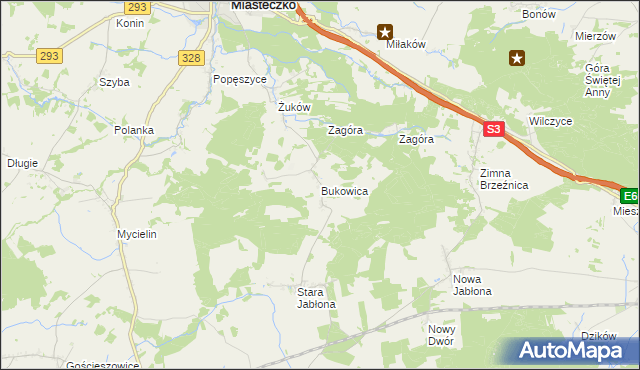 mapa Bukowica, Bukowica na mapie Targeo