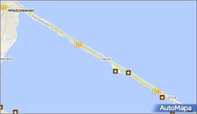 mapa Chałupy gmina Władysławowo, Chałupy gmina Władysławowo na mapie Targeo