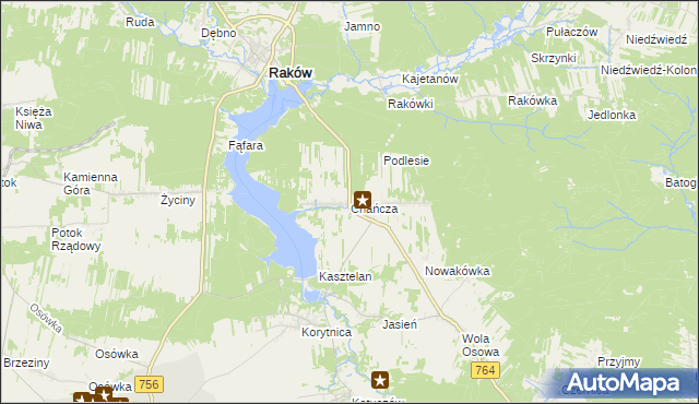 mapa Chańcza, Chańcza na mapie Targeo