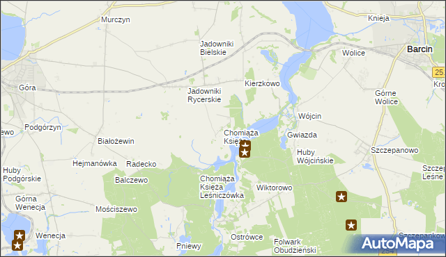 mapa Chomiąża Księża, Chomiąża Księża na mapie Targeo