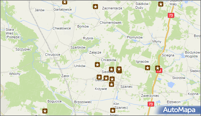 mapa Chrabków, Chrabków na mapie Targeo