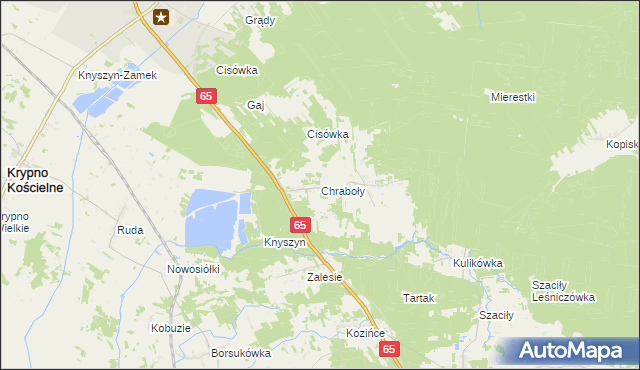 mapa Chraboły gmina Dobrzyniewo Duże, Chraboły gmina Dobrzyniewo Duże na mapie Targeo